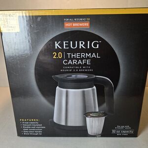 Keurig 2.0 Stainless Steel Thermal Double Wall Coffee Carafe 4 Cup Capacity CIB